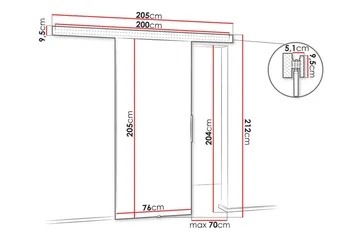 Clonmore Highboard White - Talo & remontointi - Rakentaminen - Ovet - Liukuovi