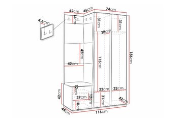 Dunvegan Highboard Black - Säilytys - Kaappi - Säilytyskaappi