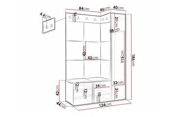 Dunvegan Highboard Black - Säilytys - Kaappi - Säilytyskaappi