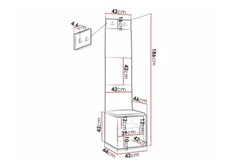 Dunvegan Highboard Black - Säilytys - Kaappi - Säilytyskaappi