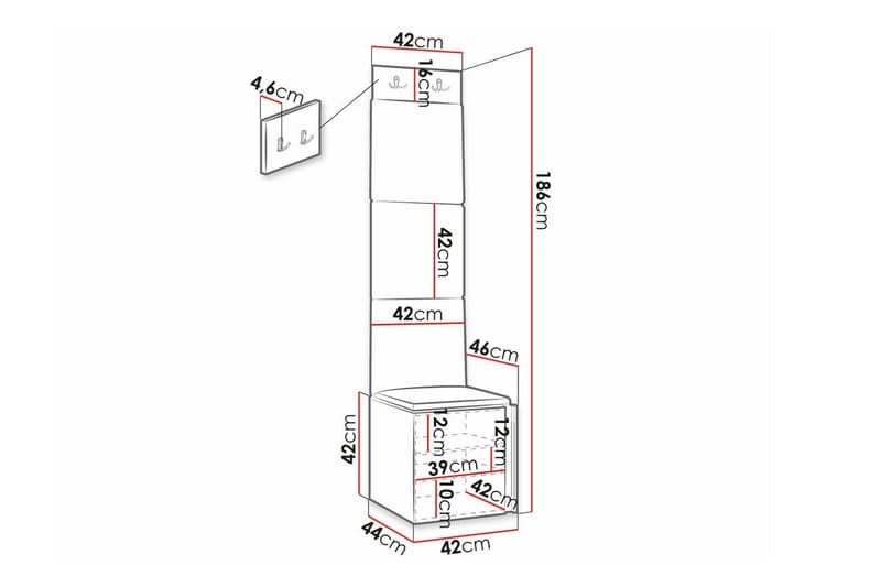 Dunvegan Highboard Black - Säilytys - Kaappi - Säilytyskaappi