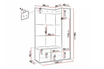 Dunvegan Highboard Black - Säilytys - Kaappi - Säilytyskaappi