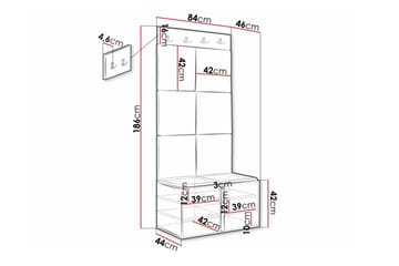 Dunvegan Highboard Black - Säilytys - Kaappi - Säilytyskaappi