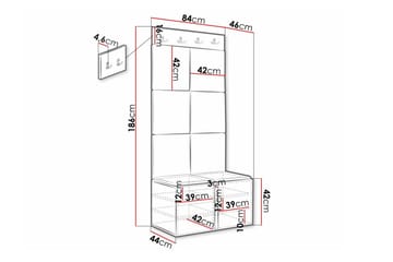 Dunvegan Highboard Black - Säilytys - Kaappi - Säilytyskaappi