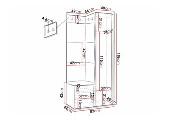 Dunvegan Highboard Black - Säilytys - Kaappi - Säilytyskaappi