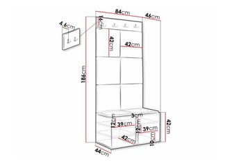 Dunvegan Highboard Black - Säilytys - Kaappi - Säilytyskaappi