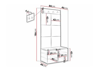 Dunvegan Highboard Black - Säilytys - Kaappi - Säilytyskaappi