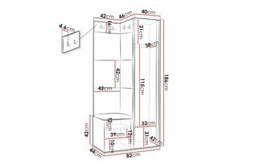 Dunvegan Highboard Black - Säilytys - Kaappi - Säilytyskaappi