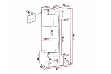 Dunvegan Highboard Black - Säilytys - Kaappi - Säilytyskaappi