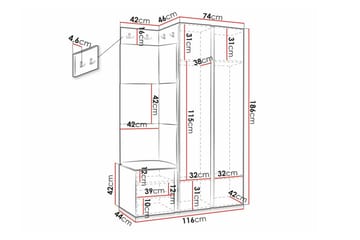 Dunvegan Highboard Black - Säilytys - Kaappi - Säilytyskaappi