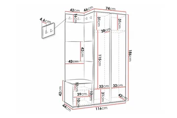 Dunvegan Highboard Black - Säilytys - Kaappi - Säilytyskaappi