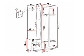 Dunvegan Highboard Black - Säilytys - Kaappi - Säilytyskaappi