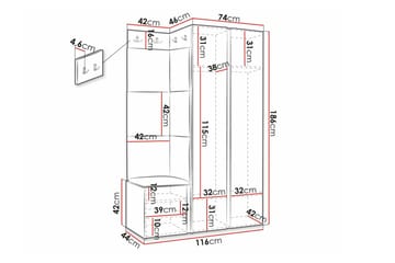 Dunvegan Highboard Black - Säilytys - Kaappi - Säilytyskaappi