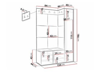 Dunvegan Highboard Black - Säilytys - Kaappi - Säilytyskaappi