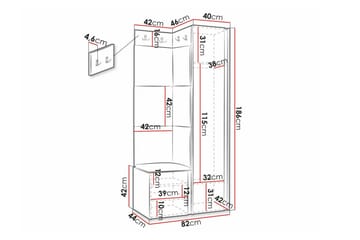 Dunvegan Highboard Black - Säilytys - Kaappi - Säilytyskaappi