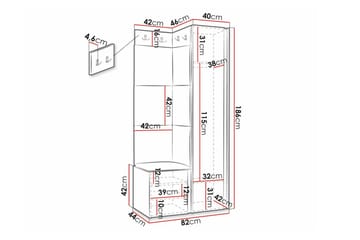 Dunvegan Highboard Black - Säilytys - Kaappi - Säilytyskaappi