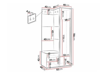 Dunvegan Highboard Black - Säilytys - Kaappi - Säilytyskaappi