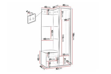Dunvegan Highboard Black - Säilytys - Kaappi - Säilytyskaappi