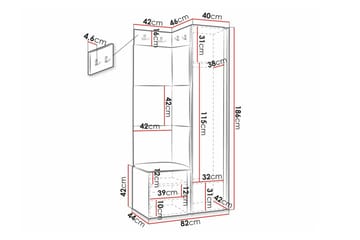 Dunvegan Highboard Black - Säilytys - Kaappi - Säilytyskaappi