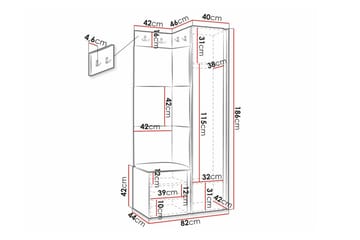 Dunvegan Highboard Black - Säilytys - Kaappi - Säilytyskaappi