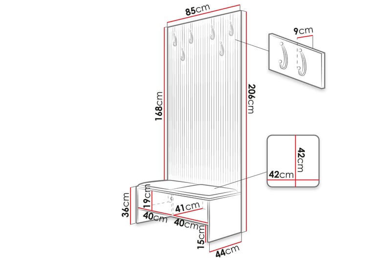 Dunvegan Highboard Black - Säilytys - Kaappi - Säilytyskaappi