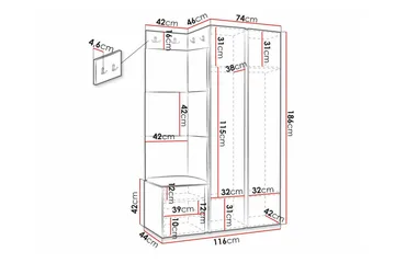 Dunvegan Highboard Black - Säilytys - Kaappi - Säilytyskaappi