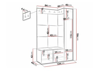 Dunvegan Highboard Black - Säilytys - Kaappi - Säilytyskaappi