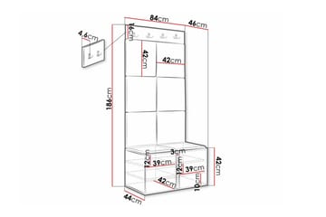 Dunvegan Highboard Black - Säilytys - Kaappi - Säilytyskaappi