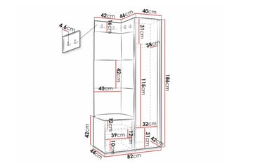 Dunvegan Highboard Black - Säilytys - Kaappi - Säilytyskaappi