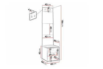 Dunvegan Highboard Black - Säilytys - Kaappi - Säilytyskaappi