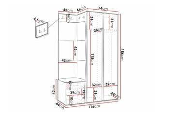 Dunvegan Highboard Black - Säilytys - Kaappi - Säilytyskaappi