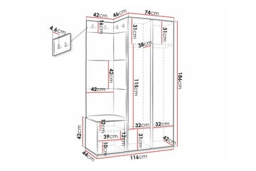 Dunvegan Highboard Black - Säilytys - Kaappi - Säilytyskaappi
