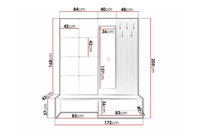 Dunvegan Highboard Black - Säilytys - Kaappi - Säilytyskaappi