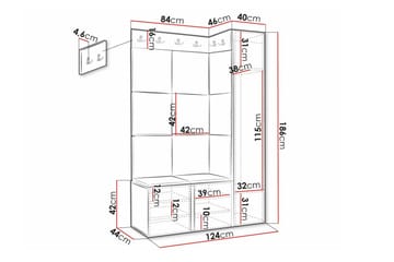 Dunvegan Highboard Black - Säilytys - Kaappi - Säilytyskaappi