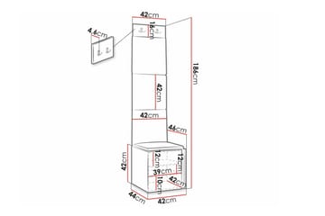 Dunvegan Highboard Black - Säilytys - Kaappi - Säilytyskaappi