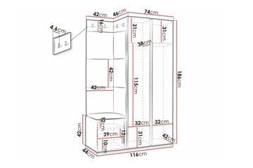 Dunvegan Highboard Black - Säilytys - Kaappi - Säilytyskaappi
