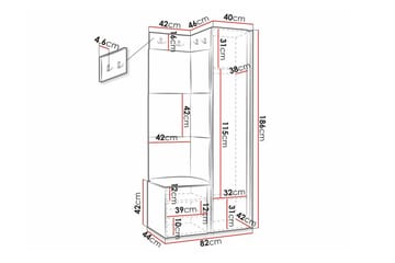 Dunvegan Highboard Black - Säilytys - Kaappi - Säilytyskaappi