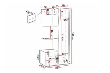 Dunvegan Highboard Black - Säilytys - Kaappi - Säilytyskaappi