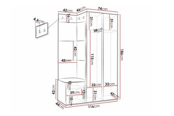 Dunvegan Highboard Black - Säilytys - Kaappi - Säilytyskaappi
