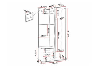 Dunvegan Highboard Black - Säilytys - Kaappi - Säilytyskaappi