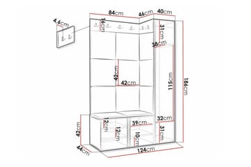 Dunvegan Highboard Black - Säilytys - Kaappi - Säilytyskaappi