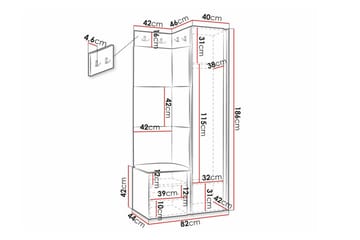 Dunvegan Highboard Black - Säilytys - Kaappi - Säilytyskaappi