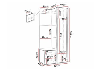 Dunvegan Highboard Black - Säilytys - Kaappi - Säilytyskaappi