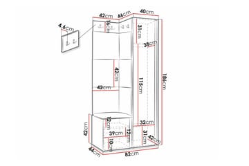 Dunvegan Highboard Black - Säilytys - Kaappi - Säilytyskaappi