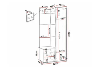 Dunvegan Highboard Black - Säilytys - Kaappi - Säilytyskaappi