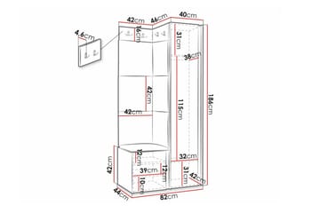 Dunvegan Highboard Black - Säilytys - Kaappi - Säilytyskaappi