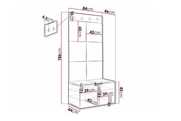 Dunvegan Highboard Black - Säilytys - Kaappi - Säilytyskaappi