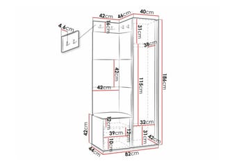 Dunvegan Highboard Black - Säilytys - Kaappi - Säilytyskaappi
