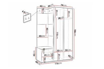 Dunvegan Highboard Black - Säilytys - Kaappi - Säilytyskaappi