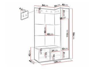 Dunvegan Highboard Black - Säilytys - Kaappi - Säilytyskaappi
